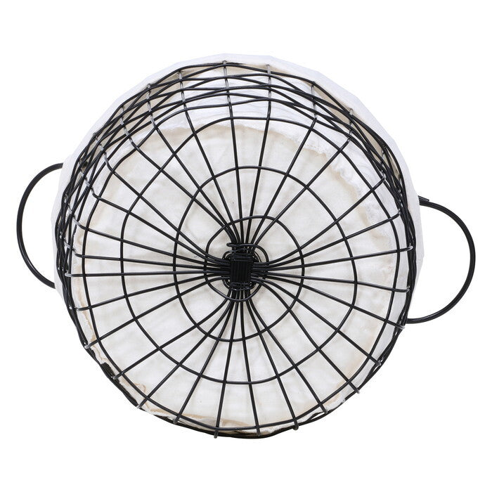 バスケットラウンドS ワイヤー ブラック 完成品 W300×D300×H300mm 0.5kg fj-72460の画像