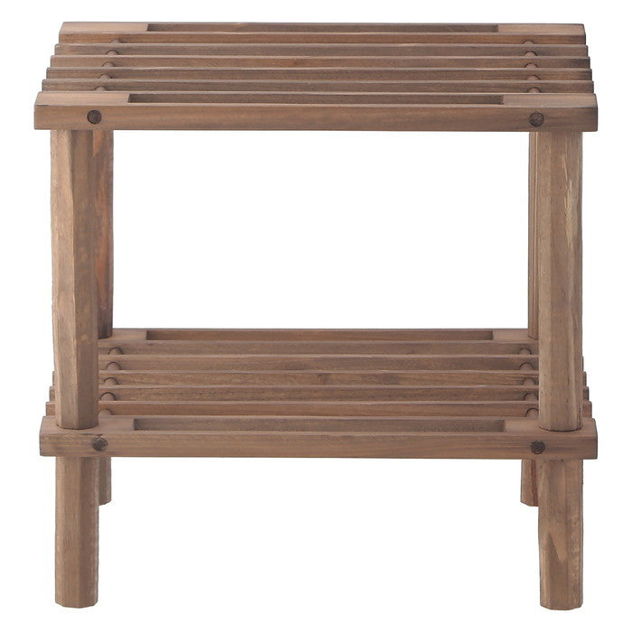 マルチ フリーラック ハーフ 2段 ブラウン 幅315×奥行265×高さ290 fj-72491の画像