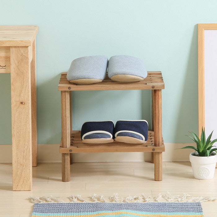 マルチ フリーラック ハーフ 2段 ブラウン 幅315×奥行265×高さ290 fj-72491の画像