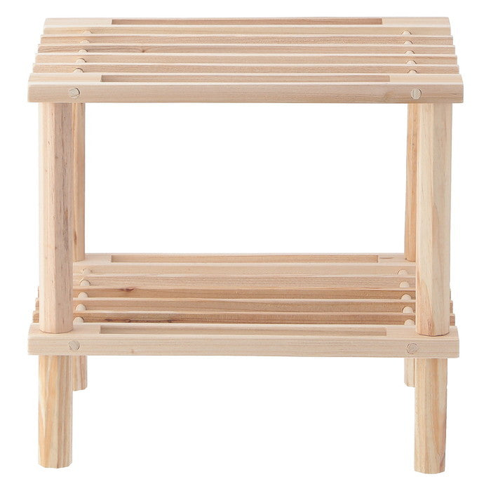 マルチ フリーラック ハーフ 2段 ナチュラル 幅315×奥行265×高さ290 fj-72493の画像