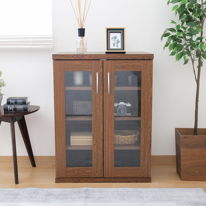 ラルゴ キャビネット オークBR 6080CA オｰクブラウン 幅600×奥行415×高さ800mm fj-73406の画像