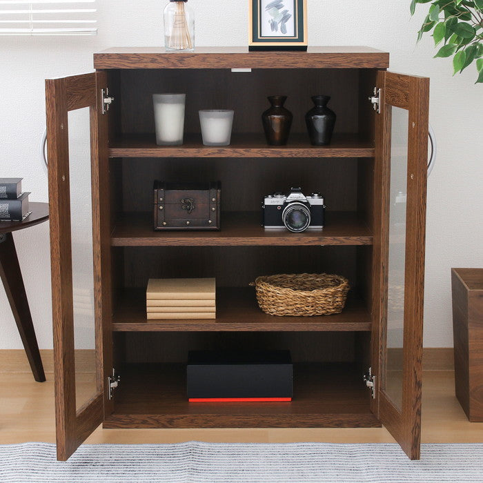 ラルゴ キャビネット オークBR 6080CA オｰクブラウン 幅600×奥行415×高さ800mm fj-73406の画像