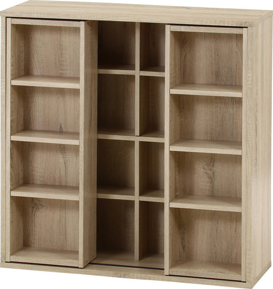 ダブルスライドラック オーク DS9090 DS9090 オｰク 幅890×奥行290×高さ890mm fj-73414の画像