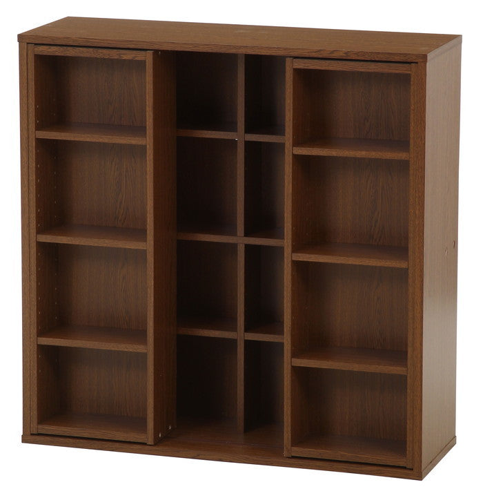 ダブルスライドラック オークBR DS9090 DS9090 オｰクブラウン 幅890×奥行290×高さ890mm fj-73415の画像