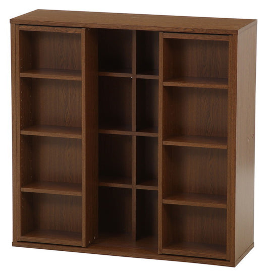 ダブルスライドラック オークBR DS9090 DS9090 オｰクブラウン 幅890×奥行290×高さ890mm fj-73415の画像