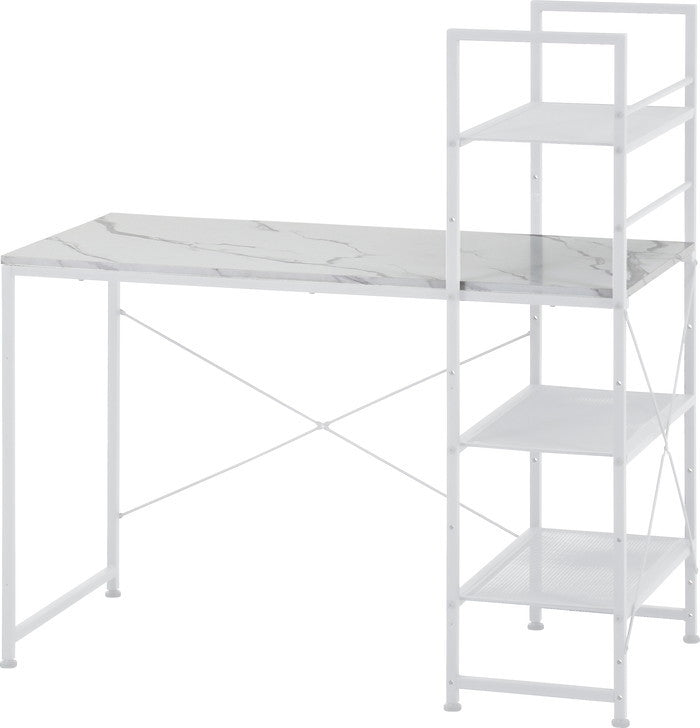 左右組み換えラック付きデスク ルカ ストーン 大理石 幅1100×奥行530×高さ1150mm fj-73613の画像