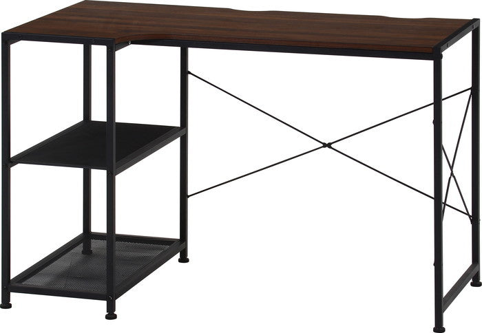 左右組み換えコーナー デスク ルカ BR ブラウン 幅1100×奥行580×高さ720mm fj-73614の画像