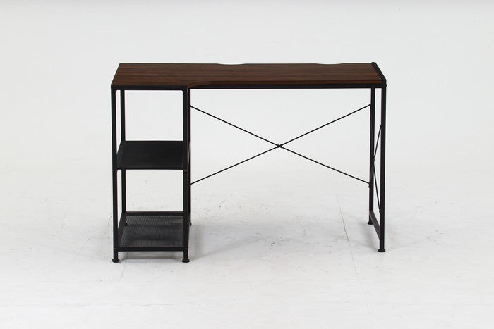 左右組み換えコーナー デスク ルカ BR ブラウン 幅1100×奥行580×高さ720mm fj-73614の画像