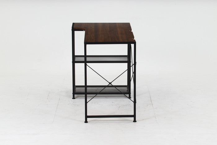 左右組み換えコーナー デスク ルカ BR ブラウン 幅1100×奥行580×高さ720mm fj-73614の画像