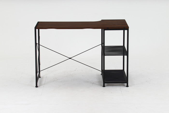 左右組み換えコーナー デスク ルカ BR ブラウン 幅1100×奥行580×高さ720mm fj-73614の画像