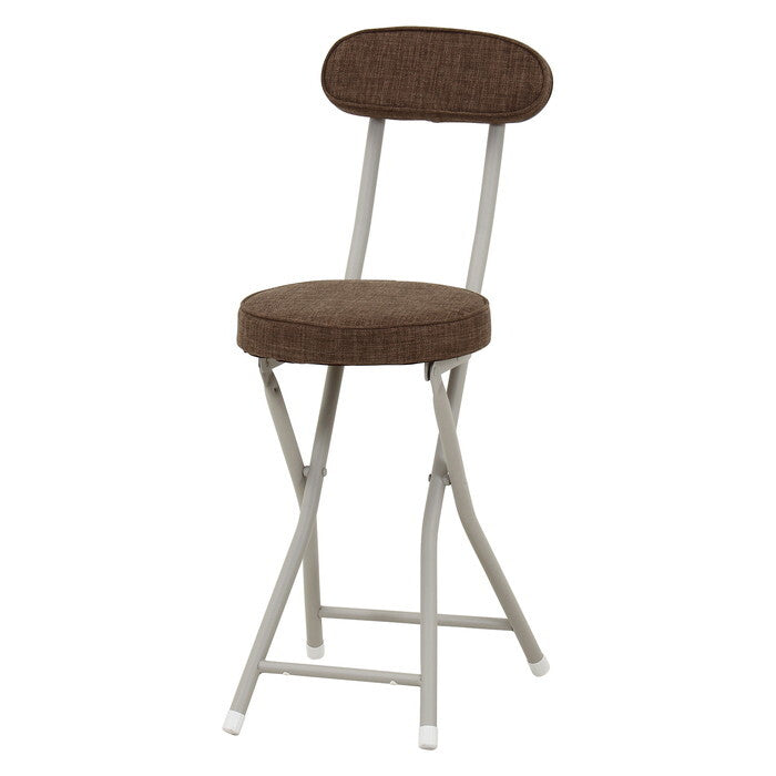 折りたたみ チェア BR ブラウン 完成品 W300×D455×H760mm 2.5kg fj-73619の画像