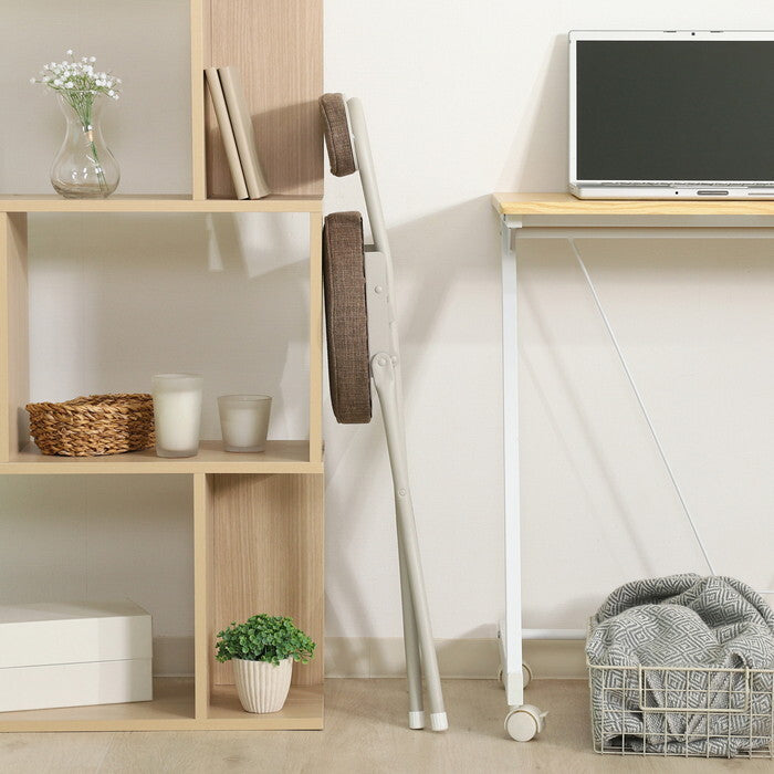 折りたたみ チェア BR ブラウン 完成品 W300×D455×H760mm 2.5kg fj-73619の画像