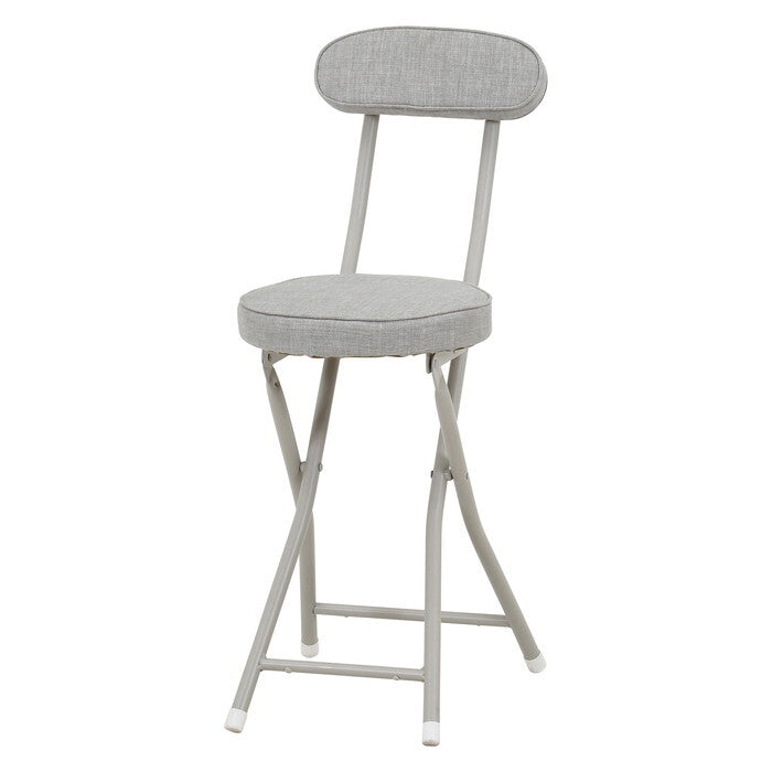 折りたたみ チェア GY グレー 完成品 W300×D455×H760mm 2.5kg fj-73620の画像