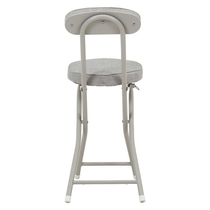 折りたたみ チェア GY グレー 完成品 W300×D455×H760mm 2.5kg fj-73620の画像