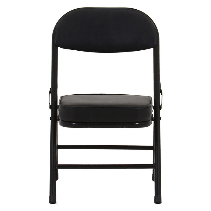 折りたたみ チェア ロータイプPU BK ブラック 完成品 W340×D340×H535mm 2.35kg fj-73626の画像