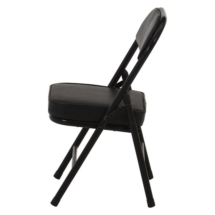 折りたたみ チェア ロータイプPU BK ブラック 完成品 W340×D340×H535mm 2.35kg fj-73626の画像