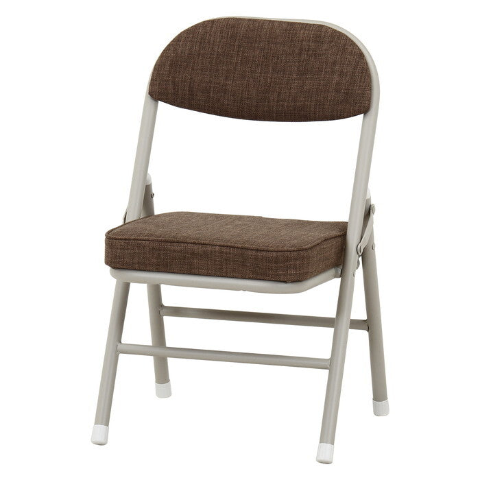折りたたみ チェア ロータイプ BR ブラウン 完成品 W340×D340×H535mm 2.35kg fj-73627の画像