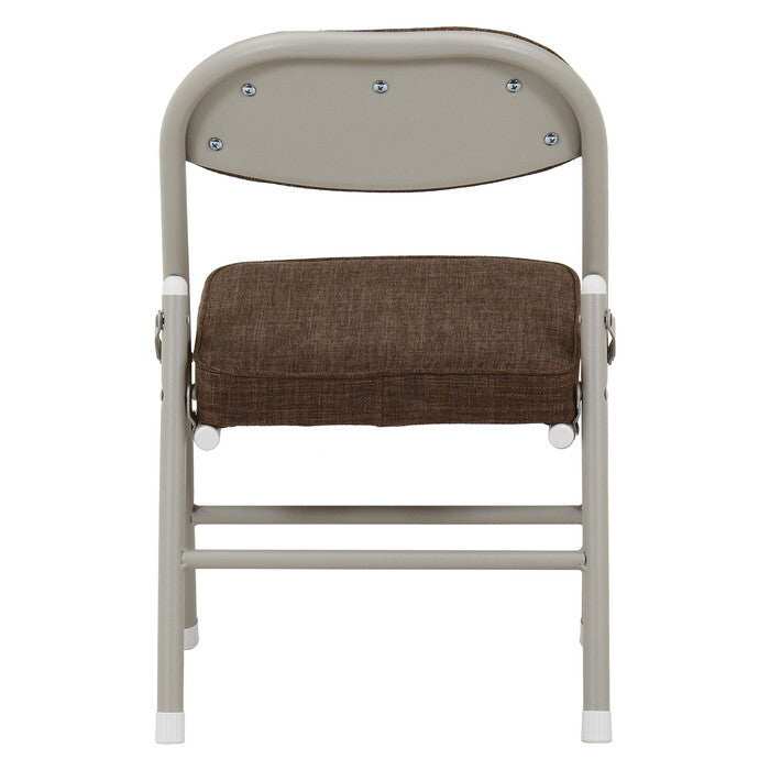 折りたたみ チェア ロータイプ BR ブラウン 完成品 W340×D340×H535mm 2.35kg fj-73627の画像