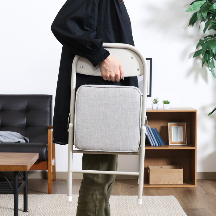 折りたたみ チェア ロータイプ GY グレー 完成品 W340×D340×H535mm 2.35kg fj-73628の画像