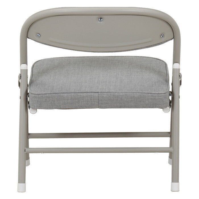 折りたたみ チェア ロータイプ ワイド GY グレー 完成品 W430×D370×H515mm 3kg fj-73632の画像