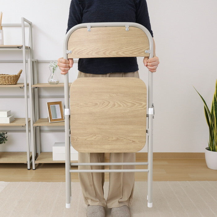 折りたたみ チェア アロン NA ナチュラル 完成品 W450×D485×H780mm 4.3kg fj-73634の画像