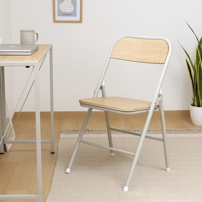 折りたたみ チェア アロン NA ナチュラル 完成品 W450×D485×H780mm 4.3kg fj-73634の画像
