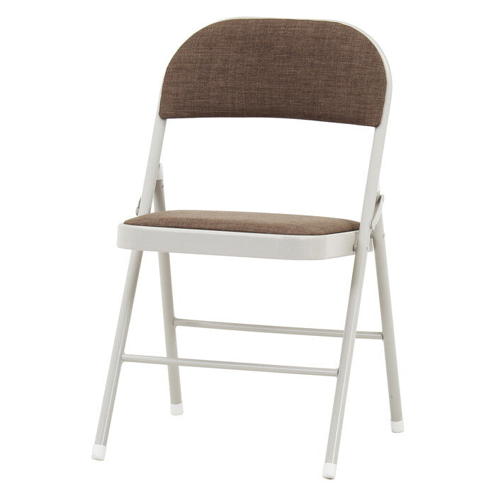 折りたたみ チェア クッション付き BR ブラウン 完成品 W470×D450×H780mm 4kg fj-73647の画像