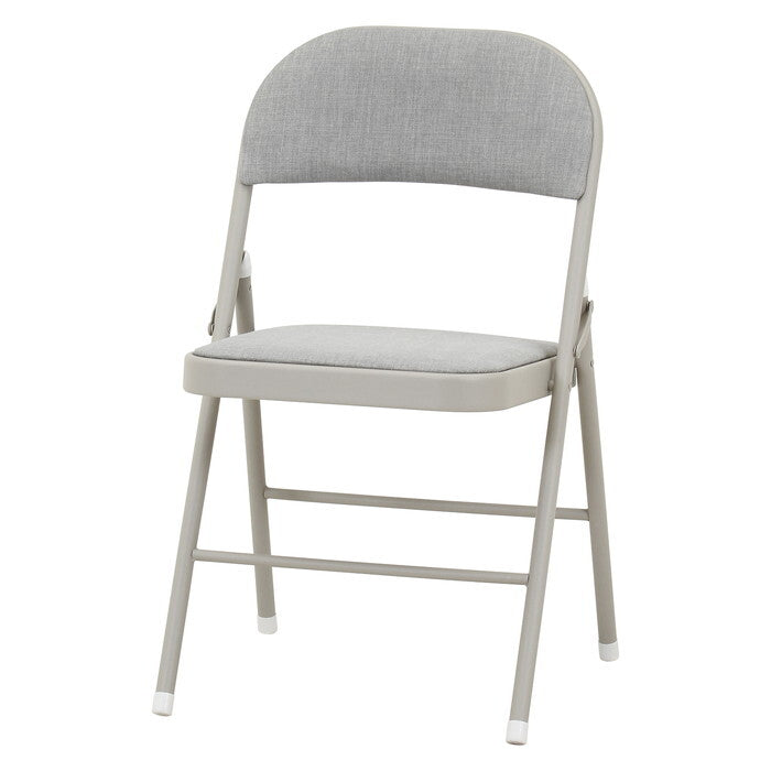折りたたみ チェア クッション付き GY グレー 完成品 W470×D450×H780mm 4kg fj-73648の画像