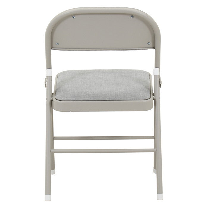 折りたたみ チェア クッション付き GY グレー 完成品 W470×D450×H780mm 4kg fj-73648の画像