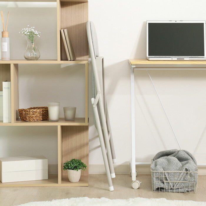 折りたたみ チェア クッション付き GY グレー 完成品 W470×D450×H780mm 4kg fj-73648の画像
