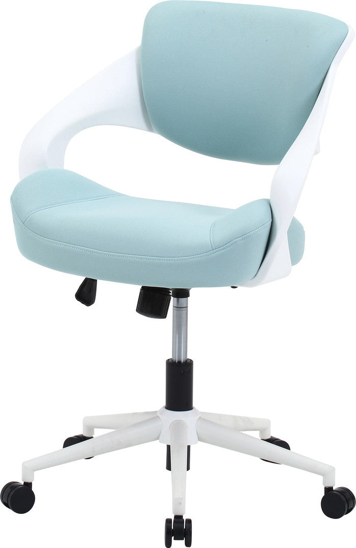 腰当たり最高チェア クラウド WH×LBL LB-8811 ホワイト×ライトブルｰ 幅600×奥行535×高さ780?880mm fj-74005の画像