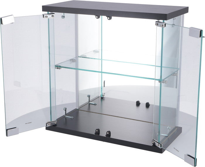 卓上ガラスコレクションケース BK G256-M BK ブラック 幅425×奥行200×高さ425mm fj-74073の画像