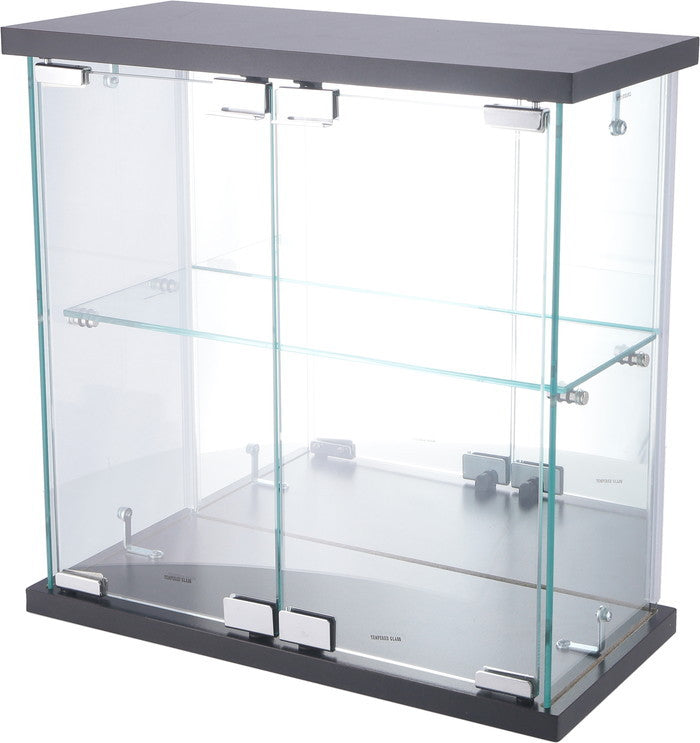 卓上ガラスコレクションケース BK G256-M BK ブラック 幅425×奥行200×高さ425mm fj-74073の画像