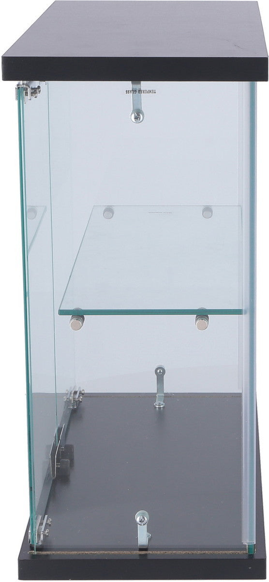 卓上ガラスコレクションケース BK G256-M BK ブラック 幅425×奥行200×高さ425mm fj-74073の画像