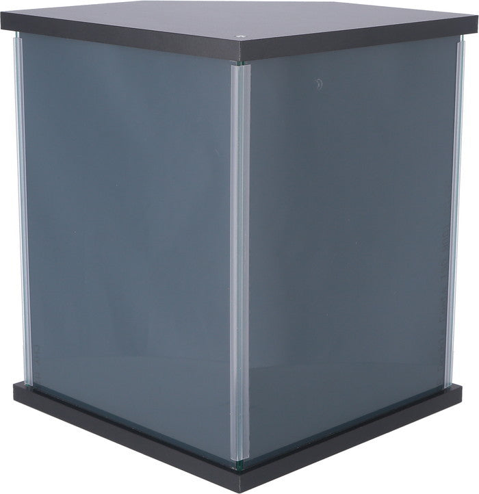 卓上ガラスコレクションケース コーナー BK G309 BK ブラック 幅350×奥行350×高さ425mm fj-74075の画像