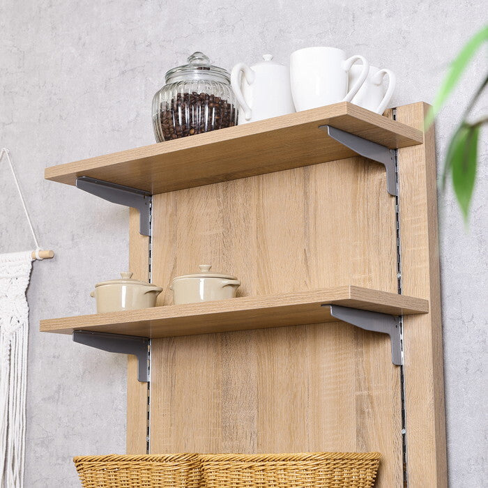 バックボード スフィーダ 棚板付き NA ナチュラル 組立品 W600×D230×H1160mm 15kg fj-74140の画像
