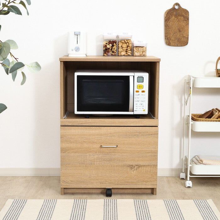 レンジボード スフィーダ NA ナチュラル 組立品 W600×D445-448×H850mm 23kg fj-74143の画像