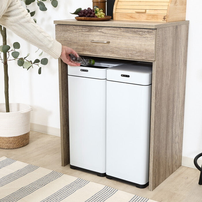 収納ラック スフィーダ ダストボックス上 GY グレー 組立品 W600×D445-448×H850mm 13kg fj-74146の画像