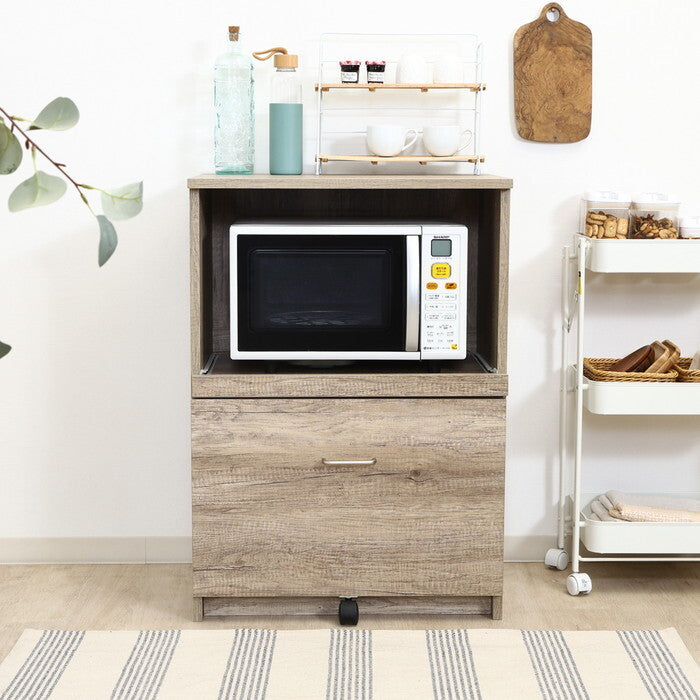 レンジボード スフィーダ GY グレー 組立品 W600×D445-448×H850mm 23kg fj-74148の画像