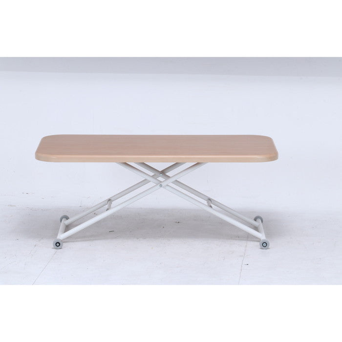 ガス昇降フリーテーブル ワイド ナチュラル HK-5011-527 NA fj-74711の画像