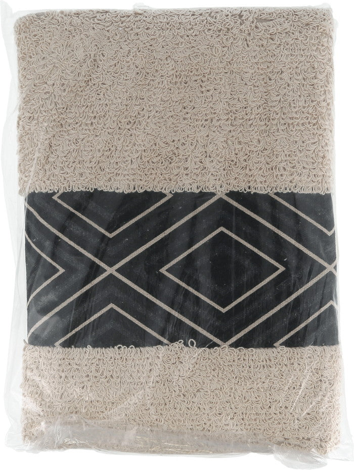 コットンラグ ETHNIC 130×190cm WH×BK 幅1300×奥行1900×高さ10 fj-7646の画像