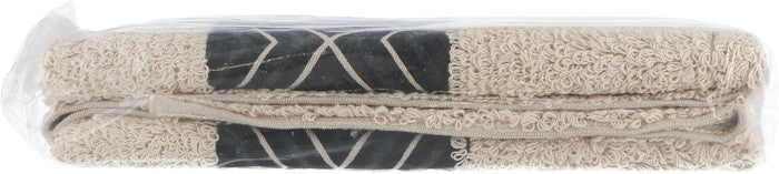 コットンラグ ETHNIC 130×190cm WH×BK 幅1300×奥行1900×高さ10 fj-7646の画像