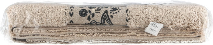 コットンラグ BANDANA 185×185cm WH×NV 幅1850×奥行1850×高さ10 fj-7647の画像