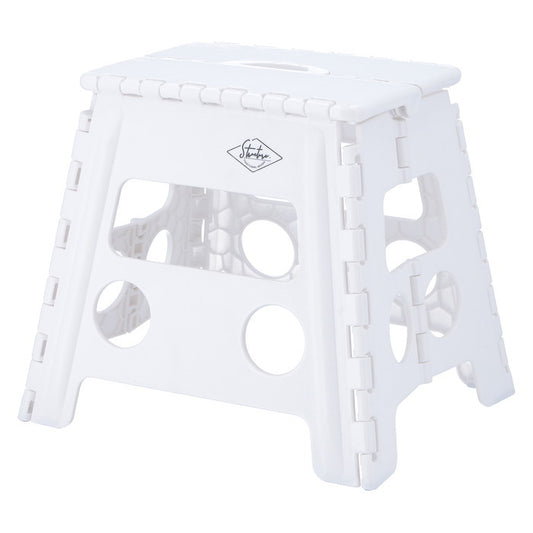 フォールディング ステップ スツール 折りたたみ 踏み台 H32cm WH ホワイト 幅370×奥行300×高さ320 fj-77520の画像