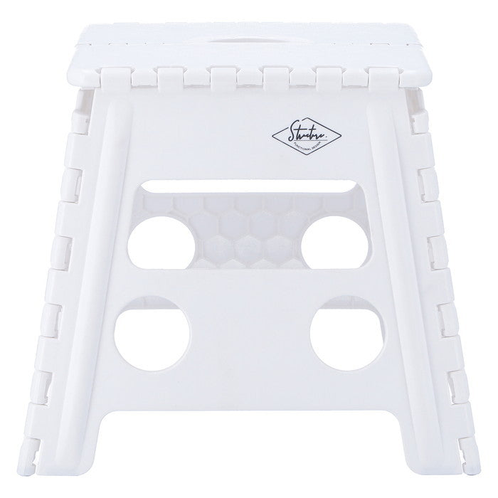 フォールディング ステップ スツール 折りたたみ 踏み台 H32cm WH ホワイト 幅370×奥行300×高さ320 fj-77520の画像