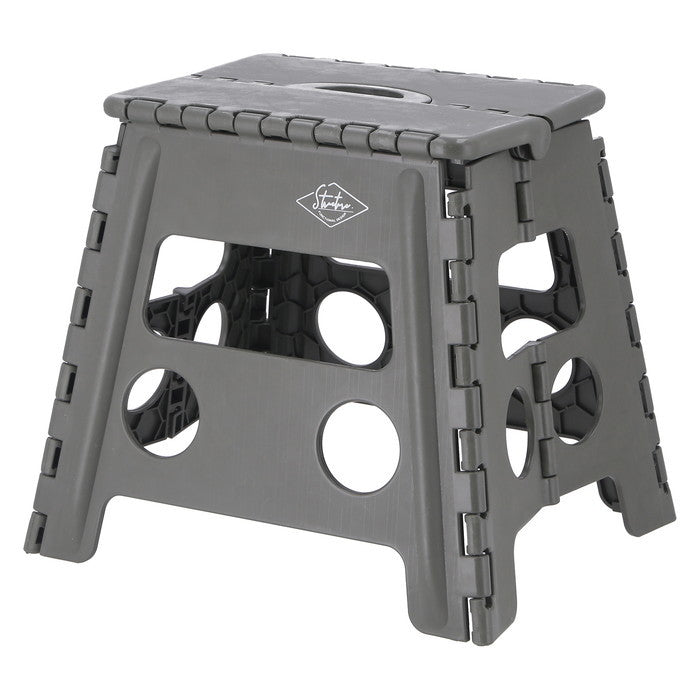 フォールディング ステップ スツール 折りたたみ 踏み台 H32cm KH カーキ 幅370×奥行300×高さ320 fj-77521の画像