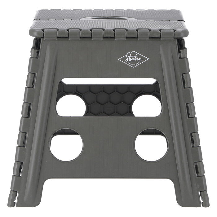 フォールディング ステップ スツール 折りたたみ 踏み台 H32cm KH カーキ 幅370×奥行300×高さ320 fj-77521の画像