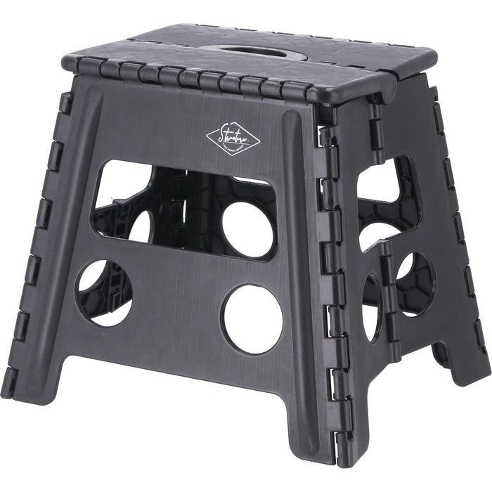 フォールディング ステップ スツール 折りたたみ 踏み台 H32cm BK ブラック 幅370×奥行300×高さ320 fj-77522の画像
