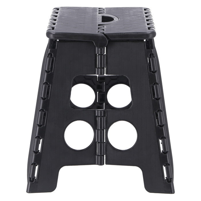 フォールディング ステップ スツール 折りたたみ 踏み台 H32cm BK ブラック 幅370×奥行300×高さ320 fj-77522の画像