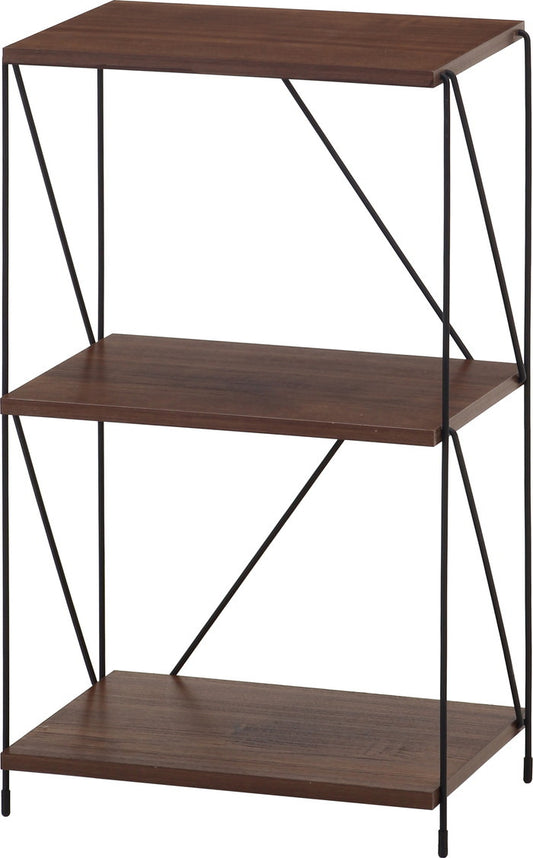 EZBOワイヤーラック3段 40幅 MBR ミドルブラウン 幅420×奥行310×高さ712mm fj-77540の画像